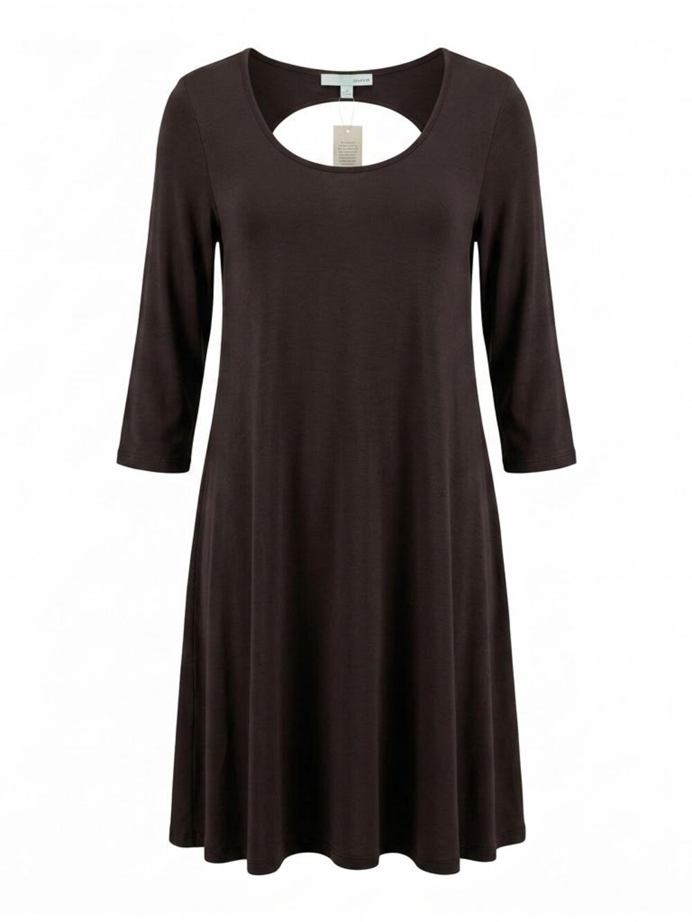 Maurices NWT black 3/4 sleeve lounge rayon spandex midi dress Sz. XL stretchy